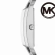 【Michael Kors 官方直營】MK Empire 低調銀采 LOGO 女錶 銀色不鏽鋼錶帶 手錶 30MM MK7407
