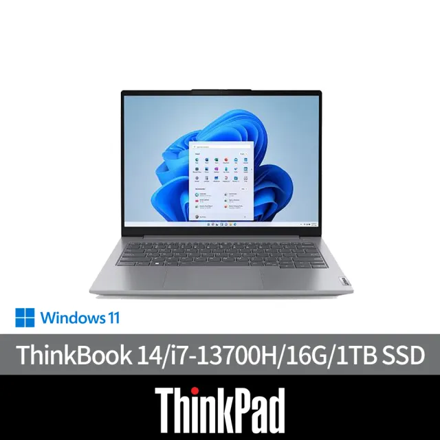 【ThinkPad 聯想】微軟M365組★14吋i7商用筆電(ThinkBook 14/i7-13700H/16G/1TB SSD/W11H)