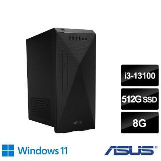 【ASUS 華碩】24型螢幕組★i3四核文書電腦(i3-13100/8G/512G SSD/W11/H-S501ME-313100064W)