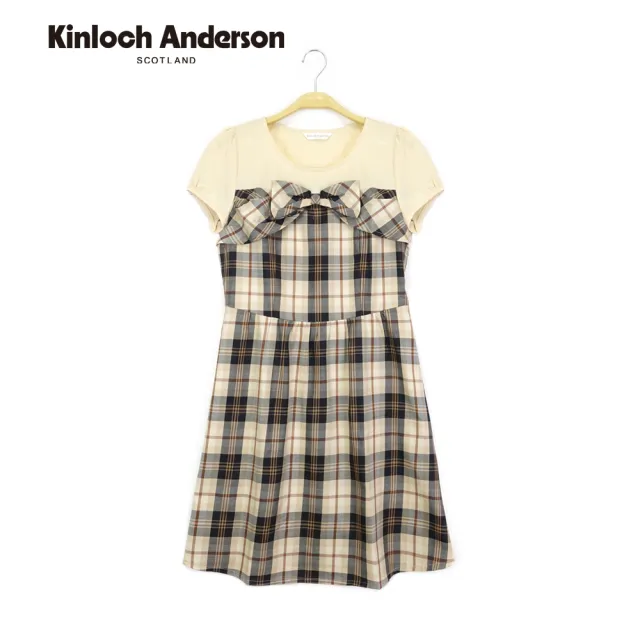 【Kinloch Anderson】圓領胸前蝴蝶結連身裙洋裝 金安德森女裝(KA0455709)