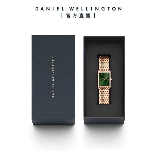 【Daniel Wellington】DW 手錶 Bound 32x22mm 摩登九鍊式精鋼方錶(玫瑰金)