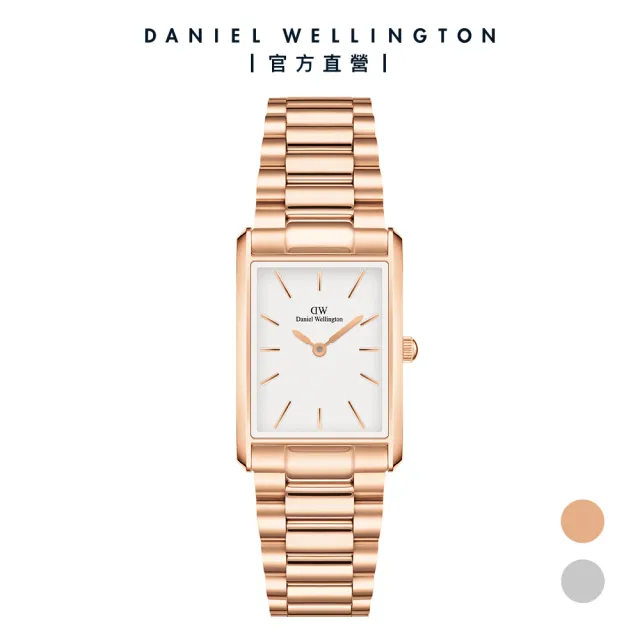 【Daniel Wellington】DW 手錶 Bound 32x22mm 摩登金屬方錶(兩色任選)