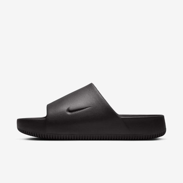 【NIKE 耐吉】Calm Slide 男女 涼拖鞋 休閒 舒適 快乾 夏天 泳池 止滑 簡約 黑(FD4116-202)