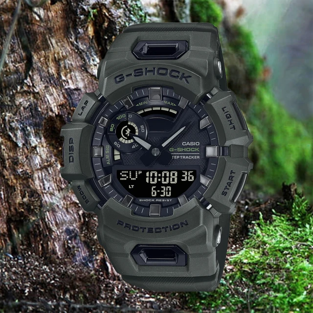 CASIO 卡西歐 G-SHOCK 運動生活藍芽多功能手錶-墨綠 開學(GBA-900UU-3A)