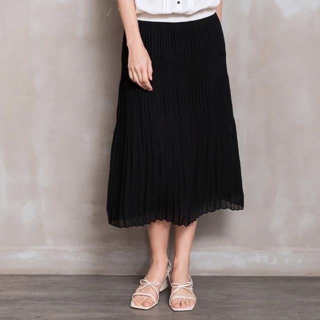 【perng yuh 芃諭名品】美緻微柔 雪紡 壓褶長裙(2024 SS Collection｜3A春夏系列)