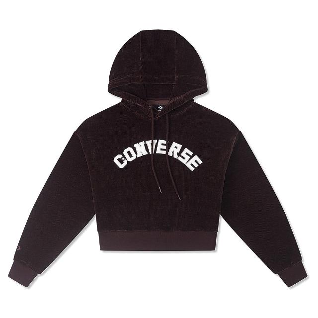 【CONVERSE】Essential Hoodie 女款  咖啡紅色 休閒 帽T 連帽 上衣 長袖 10026557-A03