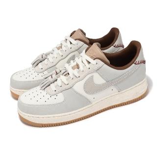 【NIKE 耐吉】休閒鞋 Air Force 1 07 男鞋 灰 棕 流蘇 皮革 AF1 膠底(HF5697-001)