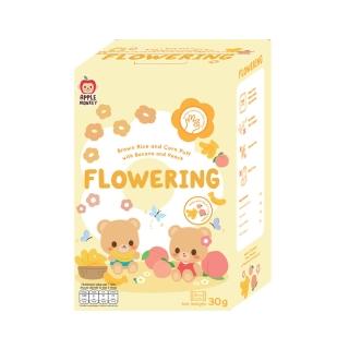 【泰國 APPLE MONKEY】愛啵寶寶 茉莉糙米 花花餅 蜜桃香蕉30g(安心無新增寶寶餅乾)