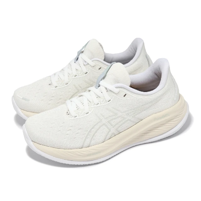 asics 亞瑟士 慢跑鞋 GEL-Cumulus 26 女鞋 米白 緩衝 厚底 運動鞋 亞瑟士(1012B599101)