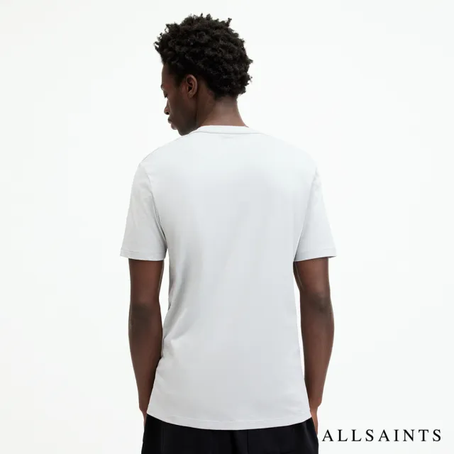 【ALLSAINTS】BRACE 公羊頭骨刺繡純棉修身短袖T恤-灰 MD131G(修身版型)