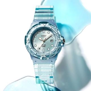 【CASIO 卡西歐】清透系列 半透明迷你指標手錶 學生錶 考試手錶 送禮 禮物 推薦(LRW-200HS-2EV)