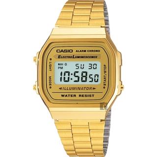 【CASIO 卡西歐】學生錶 復刻方型金錶 畢業禮物 送禮(A168WG-9WDF)