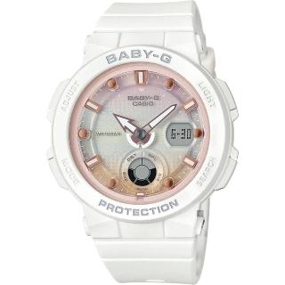 【CASIO 卡西歐】Baby-G 海洋渡假 霓虹手錶-白 畢業禮物 送禮(BGA-250-7A2)