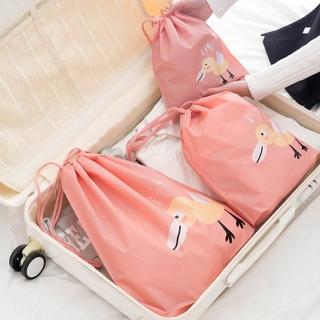 【E.City】買1送1-可愛動物圖案輕旅行束口收納袋3件套(共2組 隨機出貨)