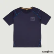 【Hang Ten】男裝-恆溫多功能-涼感彈性剪接線拚色短袖機能T恤(丈青)