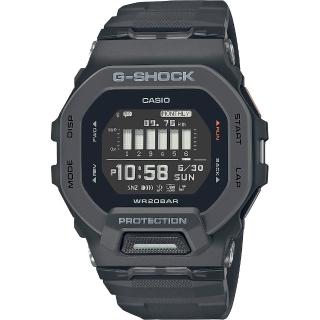 【CASIO 卡西歐】G-SHOCK 纖薄運動系藍芽計時手錶-沉著黑 送禮 禮物 推薦(GBD-200-1)