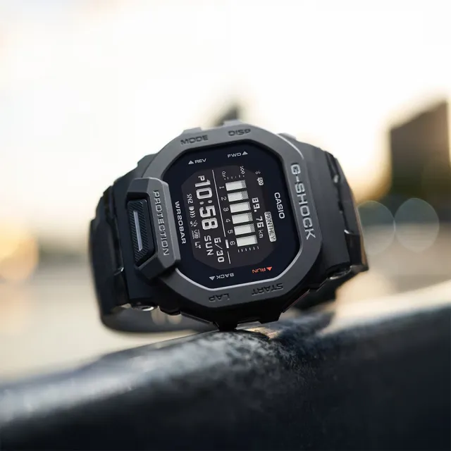 【CASIO 卡西歐】G-SHOCK 纖薄運動系藍芽計時手錶-沉著黑 送禮 禮物 推薦(GBD-200-1)