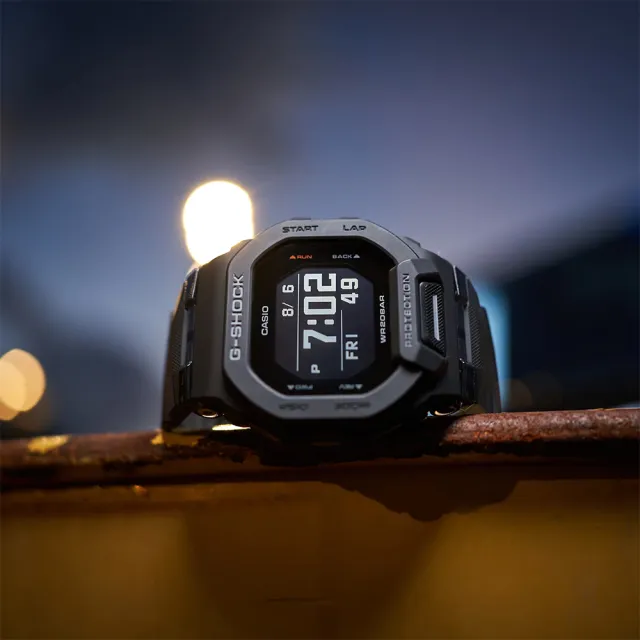 【CASIO 卡西歐】G-SHOCK 纖薄運動系藍芽計時手錶-沉著黑 送禮 禮物 推薦(GBD-200-1)