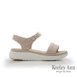【Keeley Ann】羊皮運動風一字涼鞋(粉紅色432773156)
