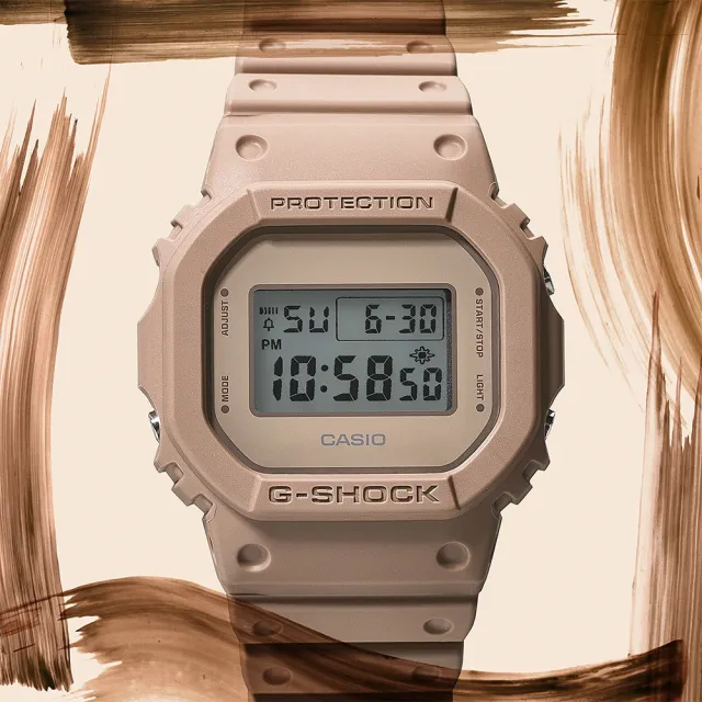 【CASIO 卡西歐】G-SHOCK 大地色系手錶(DW-5600NC-5)