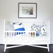 【LEVANA】New York 紐約五合一嬰兒床+高密度支撐棉床墊＋有機棉可水洗床墊(嬰兒床/成長床/書桌床)