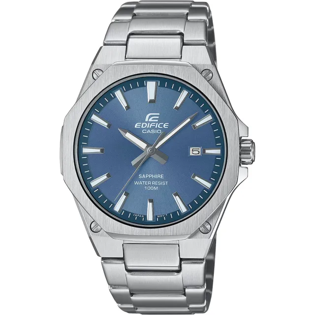 【CASIO 卡西歐】EDIFICE 輕薄系列八角手錶 考試手錶 送禮 禮物 推薦(EFR-S108D-2AV)