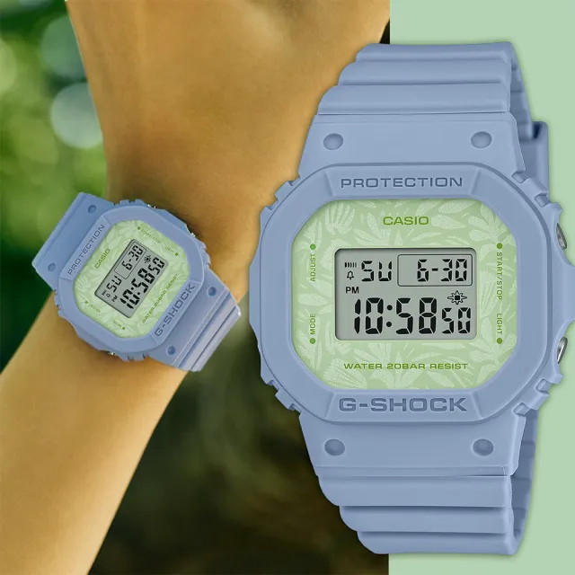 【CASIO 卡西歐】G-SHOCK 草本系列女錶-嫩芽綠 送禮 禮物 推薦(GMD-S5600NC-2)