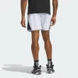 【adidas 愛迪達】Pro Block Short 男 籃球褲 短褲 亞洲版 運動 訓練 吸濕排汗 白黑(IX1849)