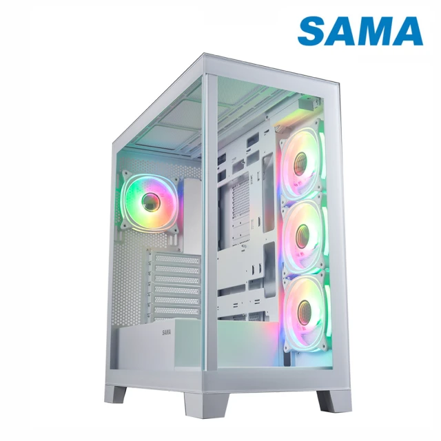 SAMA 先馬SAMA 先馬 元境界 ATX電腦機殼(白色/支援背插式ATX)