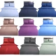 【LUST】素色簡約 四件組含薄被 100%純棉/精梳棉床包/歐式枕套 /被套(台灣製造)