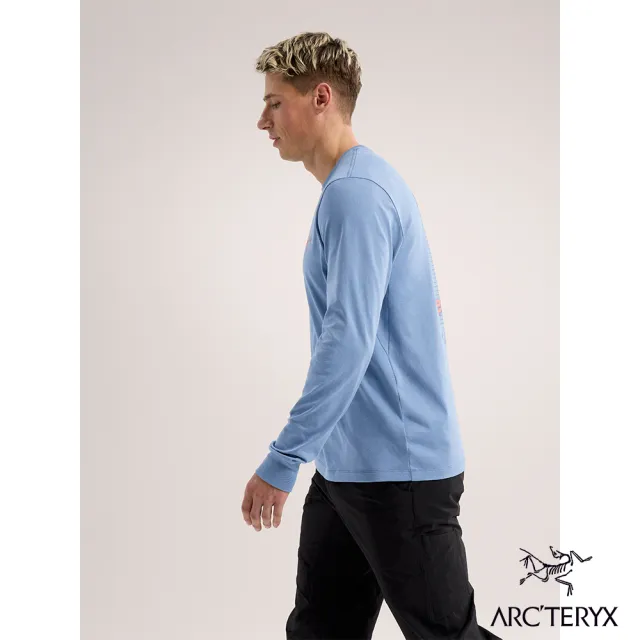 【Arcteryx 始祖鳥官方直營】男 ArcMulti Bird 長袖休閒Tee(石洗藍)