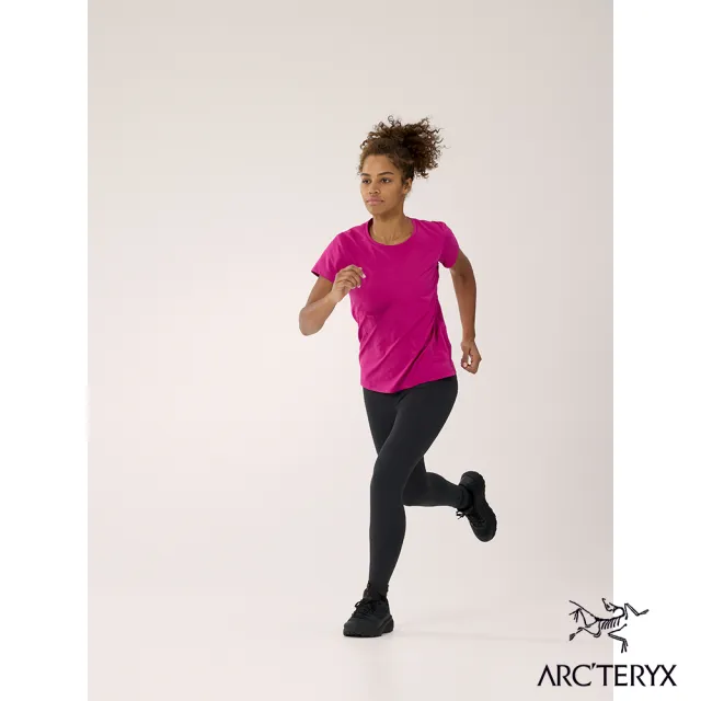 【Arcteryx 始祖鳥官方直營】女 Taema 快乾短袖圓領衫(日暮雜紅)