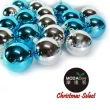 【摩達客】聖誕70mm-7CM藍銀雙色亮面電鍍球18入吊飾組合(聖誕樹裝飾球飾掛飾)