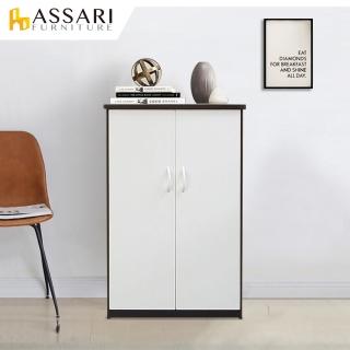 【ASSARI】防潮防蛀塑鋼緩衝二門上掀式鞋櫃(寬66x深34x高117cm)