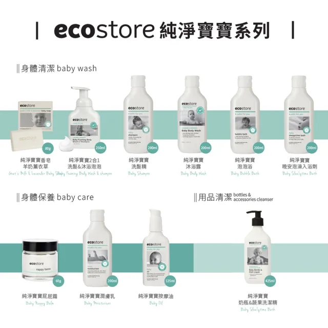 【ecostore 宜可誠】奶瓶蔬果清潔劑425ml 純淨無香/2入