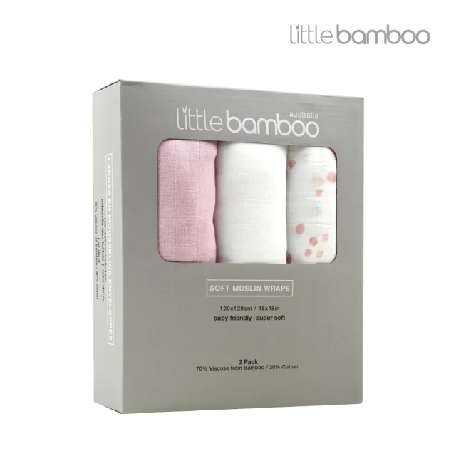【The Little Linen Company】Little Bamboo 竹纖維紗布萬用巾(3件組)