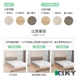 【KIKY】延禧-貓抓皮附插座靠枕床組 雙人5尺(床頭片+抽屜床底)