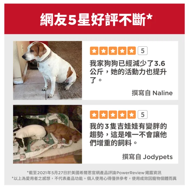 【Hills 希爾思】低卡配方 成犬 雞肉 15公斤(狗飼料 狗糧 減重 寵物飼料)