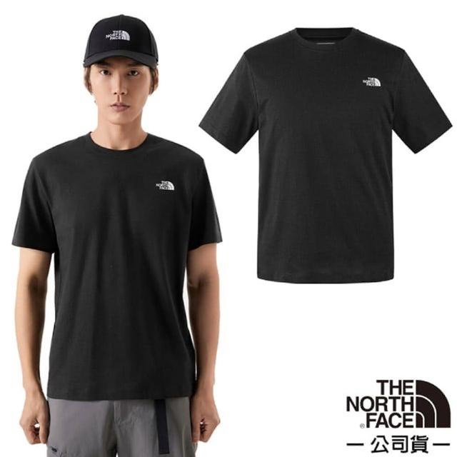 【The North Face】男 FLASHDRY 吸濕透氣排汗短袖圓領T恤.休閒套頭衫.運動上衣(89QV-JK3 宇宙黑)