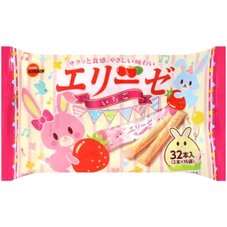 【Bourbon 北日本】愛麗絲草莓捲心酥-期間限定(3.6g x32入/袋)