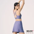 【Mollifix 瑪莉菲絲】3D防震鋅離子抗菌運動內衣、瑜珈服、無鋼圈、開運內衣(麻花紫藍)