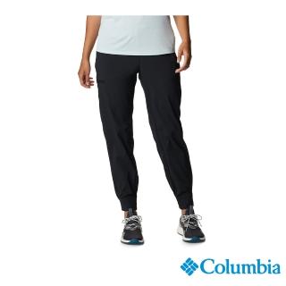 【Columbia 哥倫比亞 官方旗艦】女款-On The Go™UPF40防潑束口長褲-黑色(UAR92280BK/IS)