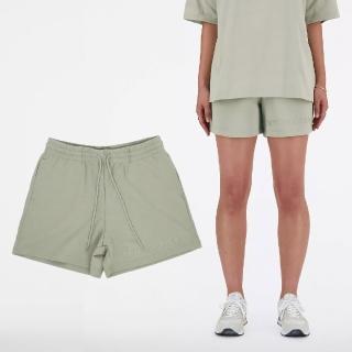 【NEW BALANCE】短褲 Hyper Density Shorts 女款 綠 針織 抽繩 褲子 NB(WS41550OVN)