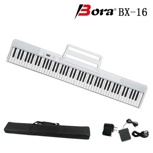 【Bora】BX-16無線藍芽超薄智慧教學88鍵電鋼琴(法國音源 力度 重錘 超薄電鋼 數位鋼琴)