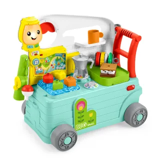 【Fisher price 費雪】智能三合一露營車/早教啟蒙/扮家家酒/烹飪玩具/仿真廚具/切切樂(盒損品)