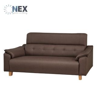 【NEX】伊登 三人座/多人位 耐抓皮咖啡色沙發(皮沙發/沙發/三人座/多人位)