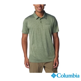 【Columbia 哥倫比亞】男款-Columbia Hike™快排短袖POLO衫-綠色(UAE36140GR/IS)