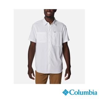 【Columbia 哥倫比亞 官方旗艦】男款-Silver Ridge超防曬UPF50快排短袖襯衫-白色(UAE15170WT/IS)