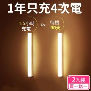 【CS22】現代簡約LED充電式磁吸人體感應燈共2入(20mm/買1送1)