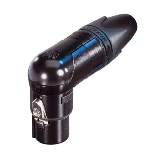 【湯德昌電子】NEUTRIK NC4FRX-B 4芯XLR直角母接頭(黑色)